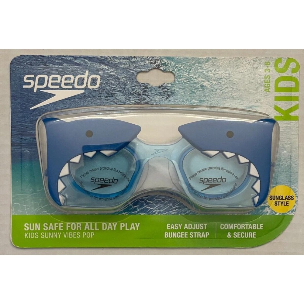 Speedo Kids Shark Goggles Ages 3-6 UV Protection Anti Fog‎ Easy